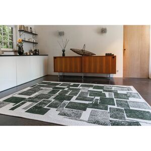 Louis de Poortere Flatweave Green/White Rug White;Green Rectangle 200 x 280cm Louis de Poortere Flatweave Green/White Rug White;Green Rectangle 200 x 280cm