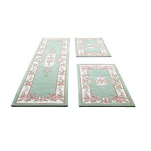 Fleur De Lis Living Ming Hand Tufted Green Rug Green Runner 70 x 600cm Fleur De Lis Living Ming Hand Tufted Green Rug Green Runner 70 x 600cm