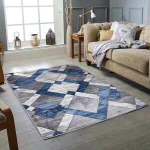17 Stories Cassista Dhurrie Grey/Navy Rug Navy Rectangle 200 x 290cm 17 Stories Cassista Dhurrie Grey/Navy Rug Navy Rectangle 200 x 290cm