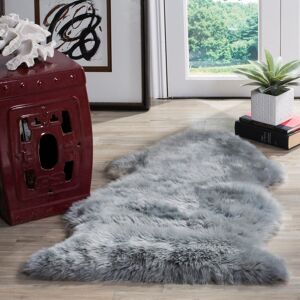 Mercer41 Sheepskin Steel Blue Rug Rectangle 61 x 91 cm Mercer41 Sheepskin Steel Blue Rug Rectangle 61 x 91 cm