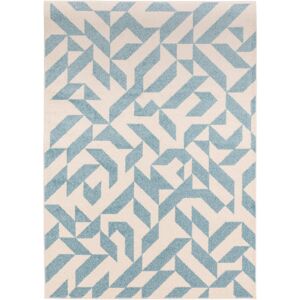 Isabelline Bragg Multi Shape Blue/Cream Area Rug Blue Rectangle 120 x 170cm Isabelline Bragg Multi Shape Blue/Cream Area Rug Blue Rectangle 120 x 170cm
