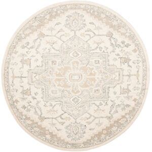 Latitude Vive Micro-Loop Oriental Area Rug In Ivory / Beige Beige;Ivory Round 91 cm Latitude Vive Micro-Loop Oriental Area Rug In Ivory / Beige Beige;Ivory Round 91 cm