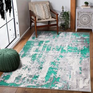 Borough Wharf Bhoyar Abstract Area Rug Green Rectangle 200 x 290cm Borough Wharf Bhoyar Abstract Area Rug Green Rectangle 200 x 290cm
