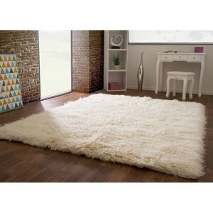 Mack + Milo Jeffry Flokati Wool Ivory Rug Rectangular 140 x 200cm Mack + Milo Jeffry Flokati Wool Ivory Rug Rectangular 140 x 200cm