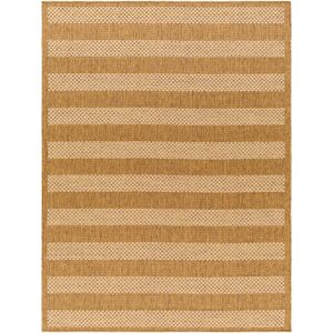 Beachcrest Home Indoor & Outdoor Jute-Look Striped Rug Tan/Brown Tan;Amber;Dark Brown Rectangle 200 x 275cm Beachcrest Home Indoor & Outdoor Jute-Look Striped Rug Tan/Brown Tan;Amber;Dark Brown Rectangle 200 x 275cm