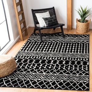 Bloomsbury Market Mangum Hooked Black/White Rug Black/White Rectangle 183 x 274 cm Bloomsbury Market Mangum Hooked Black/White Rug Black/White Rectangle 183 x 274 cm