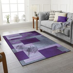 Metro Azirah Abstract Violet Area Rug Purple Rectangle 200 x 290cm Metro Azirah Abstract Violet Area Rug Purple Rectangle 200 x 290cm