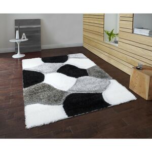 Metro Hollingshead Shaggy Black/White Rug Black/White Rectangle 200 x 290cm Metro Hollingshead Shaggy Black/White Rug Black/White Rectangle 200 x 290cm