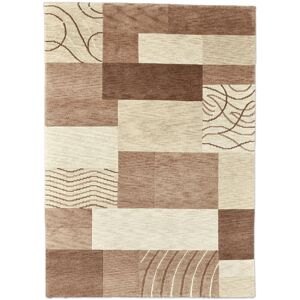 Theko Handmade wool rug Brown Rectangular 90 x 160cm Theko Handmade wool rug Brown Rectangular 90 x 160cm