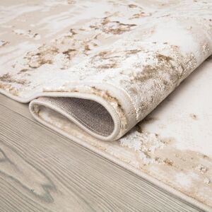 Borough Wharf Raith Abstract Area Rug Beige Round 120cm Borough Wharf Raith Abstract Area Rug Beige Round 120cm