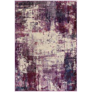 Borough Wharf Enosburgh Abstract Purple Area Rug Pink;Purple;White;Ivory;Navy Rectangle 120 x 170cm Borough Wharf Enosburgh Abstract Purple Area Rug Pink;Purple;White;Ivory;Navy Rectangle 120 x 170cm