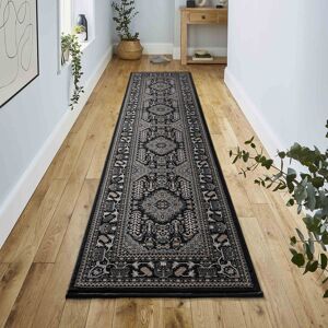 Langley Street Oriental Indoor / Outdoor Area Rug Black Runner 80 x 300 cm Langley Street Oriental Indoor / Outdoor Area Rug Black Runner 80 x 300 cm