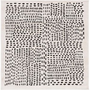 Ebern Designs Megnan Area Rug In Ivory & Black Ivory / Black Square 201cm Ebern Designs Megnan Area Rug In Ivory & Black Ivory / Black Square 201cm
