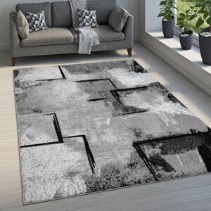 Ivy Bronx Carpet Living Room Short Pile Vintage Modern Abstract Pattern Geometric Grey Grey/Black Rectangle 140 x 200cm Ivy Bronx Carpet Living Room Short Pile Vintage Modern Abstract Pattern Geometric Grey Grey/Black Rectangle 140 x 200cm