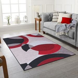 Metro Freidin Abstract Red Area Rug Red Rectangle 160 x 230cm Metro Freidin Abstract Red Area Rug Red Rectangle 160 x 230cm