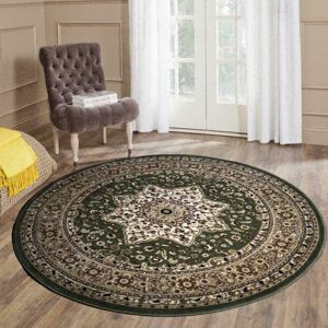 Latitude Vive Traditional Area Rug Armard Green/Beige Rug Round 120cm Latitude Vive Traditional Area Rug Armard Green/Beige Rug Round 120cm