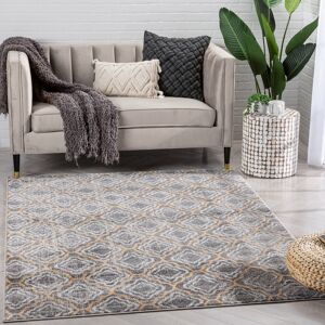 Well Woven Verity Rowan Moroccan Trellis Grey Area Rug Grey Rectangle 160 x 220 cm Well Woven Verity Rowan Moroccan Trellis Grey Area Rug Grey Rectangle 160 x 220 cm