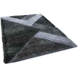 Metro Hunley Handmade Shag Grey/White Rug Grey/White Rectangle 120 x 170cm Metro Hunley Handmade Shag Grey/White Rug Grey/White Rectangle 120 x 170cm