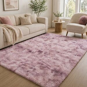 Aspire Homeware Lilac Shaggy Area Rug Soft Modern Indoor Carpet TYE DYE PINK/LILAC Rectangle 160cm Width X 230cm Length Aspire Homeware Lilac Shaggy Area Rug Soft Modern Indoor Carpet TYE DYE PINK/LILAC Rectangle 160cm Width X 230cm Length