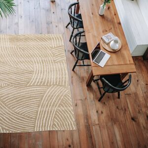 Ebern Designs Machine Woven Rug, Polypropylene Plastic; Polyester ,Abstract Pattern Brown;Cream Rectangle 200 x 290 cm Ebern Designs Machine Woven Rug, Polypropylene Plastic; Polyester ,Abstract Pattern Brown;Cream Rectangle 200 x 290 cm