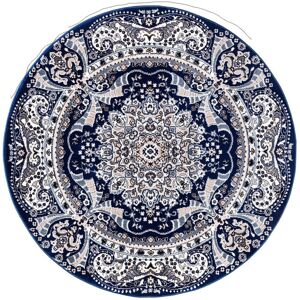 Latitude Vive Lombox Flatweave Blue Rug Blue Round 120cm Latitude Vive Lombox Flatweave Blue Rug Blue Round 120cm