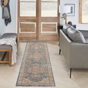 Latitude Vive Casmera Machine Woven Brown/Blue Rug Blue;Brown;Ivory Blue Runner 69 x 310cm Latitude Vive Casmera Machine Woven Brown/Blue Rug Blue;Brown;Ivory Blue Runner 69 x 310cm