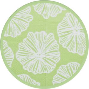 17 Stories Allar Double Layer Jacquard Indoor / Outdoor Area Rug Green Round 200cm 17 Stories Allar Double Layer Jacquard Indoor / Outdoor Area Rug Green Round 200cm