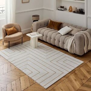 THE RUGS Carmel Modern Geometric Cream/Gold Area Rug Cream/Gold Rectangle 120cm x 170cm THE RUGS Carmel Modern Geometric Cream/Gold Area Rug Cream/Gold Rectangle 120cm x 170cm