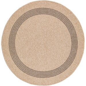 Latitude Run Stockett RoundBoho Jute-Look Beige Brown Area Rug Black;Brown;Beige Round 160cm Latitude Run Stockett RoundBoho Jute-Look Beige Brown Area Rug Black;Brown;Beige Round 160cm