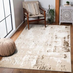 Borough Wharf Raith Abstract Area Rug Beige Rectangle 120 x 170cm Borough Wharf Raith Abstract Area Rug Beige Rectangle 120 x 170cm