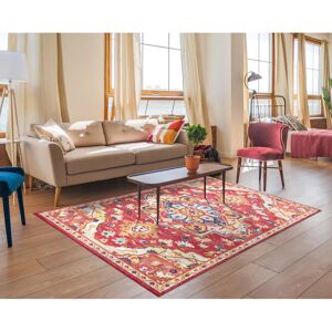 Latitude Vive Oliverson Power Loomed Red/Beige Rug Rectangle 120cm x 170cm Latitude Vive Oliverson Power Loomed Red/Beige Rug Rectangle 120cm x 170cm