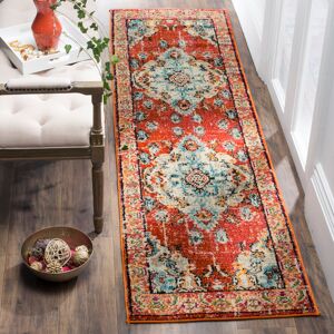 Latitude Vive Tekamah Power Loom Orange/Light Blue Area Rug Orange/Light Blue Runner 66 x 244cm Latitude Vive Tekamah Power Loom Orange/Light Blue Area Rug Orange/Light Blue Runner 66 x 244cm