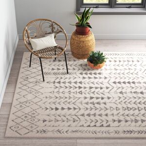 Mistana Braffe Hooked Ivory/Grey Rug Ivory/Grey Rectangle 183 x 274 cm Mistana Braffe Hooked Ivory/Grey Rug Ivory/Grey Rectangle 183 x 274 cm