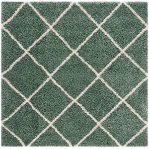 17 Stories Striped Area Rug Ivory;Green Square 213cm 17 Stories Striped Area Rug Ivory;Green Square 213cm