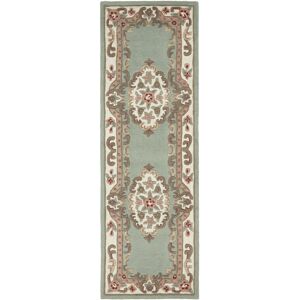 Lily Manor Comfort Hand Tufted Wool Green Rug Green Runner 67 x 210cm Lily Manor Comfort Hand Tufted Wool Green Rug Green Runner 67 x 210cm