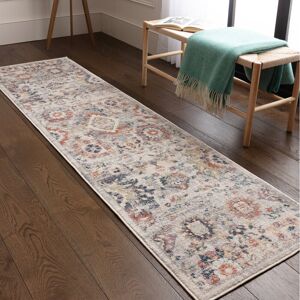 Latitude Vive Massey Mina Cream/Blue/Yellow Rug Cream Rectangle 66cm x 240 cm Latitude Vive Massey Mina Cream/Blue/Yellow Rug Cream Rectangle 66cm x 240 cm