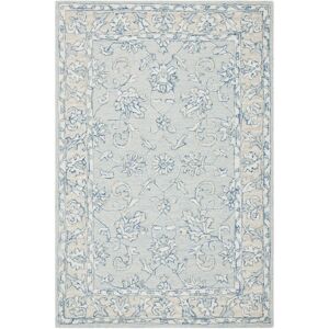 Bloomsbury Market Micro-Loop Hand Tufted Area Rug in Blue / Beige Blue / Beige Rectangle 122 X 183 Bloomsbury Market Micro-Loop Hand Tufted Area Rug in Blue / Beige Blue / Beige Rectangle 122 X 183
