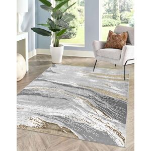 Metro Modern Abstract Polypropylene Area Rug Stylish & Versatile For Any Room Ochre Rectangle 240 x 320cm Metro Modern Abstract Polypropylene Area Rug Stylish & Versatile For Any Room Ochre Rectangle 240 x 320cm