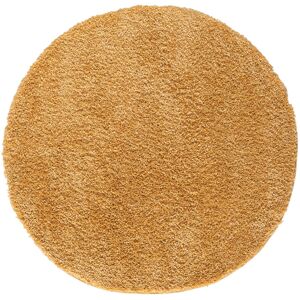 17 Stories Shaggy Lush Golden Yellow Rug Round 150cm 17 Stories Shaggy Lush Golden Yellow Rug Round 150cm