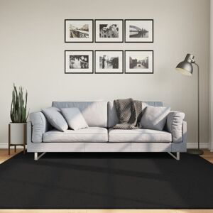 17 Stories Rug "HUARTE" Short Pile Soft and Washable Black Black Square 200cm 17 Stories Rug "HUARTE" Short Pile Soft and Washable Black Black Square 200cm
