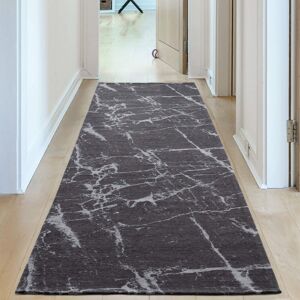 THE RUGS Carina Washable Rugs Abstract Design in Dark Grey Dark Grey Runner 80 x 300cm THE RUGS Carina Washable Rugs Abstract Design in Dark Grey Dark Grey Runner 80 x 300cm