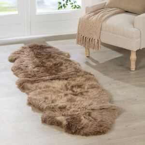Canora Grey Oliveri Handmade Sheepskin Light Brown Rug Light Brown Novelty 60 x 240cm Canora Grey Oliveri Handmade Sheepskin Light Brown Rug Light Brown Novelty 60 x 240cm