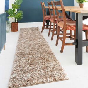 Brayden Studio Luxury Shaggy Beige Rug Beige Runner 60 x 240cm Brayden Studio Luxury Shaggy Beige Rug Beige Runner 60 x 240cm