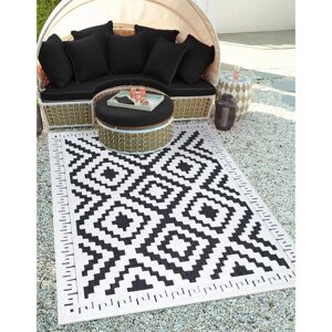 Natur Pur Bucareli Power Loomed Black/White Rug Black/White Rectangle 160 x 230cm Natur Pur Bucareli Power Loomed Black/White Rug Black/White Rectangle 160 x 230cm