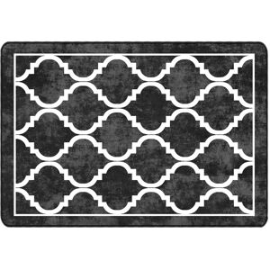 Borough Wharf Haraldur Rug Washable Black and White Anti Slip Black;Dark Grey Rectangle 120 x 180cm Borough Wharf Haraldur Rug Washable Black and White Anti Slip Black;Dark Grey Rectangle 120 x 180cm