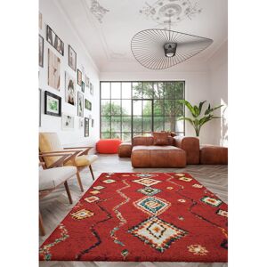 World Menagerie Bothwell Red Rug Red Rectangle 140 cm x 200 cm World Menagerie Bothwell Red Rug Red Rectangle 140 cm x 200 cm