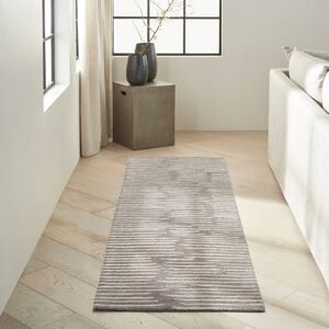 Calvin Klein CK010 LINEAR Striped Hand-Knotted Grey Area Rug Grey Runner 69 x 244cm Calvin Klein CK010 LINEAR Striped Hand-Knotted Grey Area Rug Grey Runner 69 x 244cm