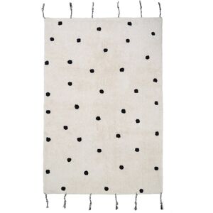 Harriet Bee Clukey Hand Tufted Cotton Beige/Black Rug Black;Beige Rectangle 100 x 150cm Harriet Bee Clukey Hand Tufted Cotton Beige/Black Rug Black;Beige Rectangle 100 x 150cm