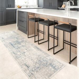 Rio Skagway Power Loom Blue Rug Grey Runner 70 x 240cm Rio Skagway Power Loom Blue Rug Grey Runner 70 x 240cm