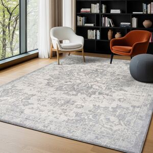 Lark Manor Caelan Grey/Ivory Area Rug Ivory;Grey Rectangle 140 x 200cm Lark Manor Caelan Grey/Ivory Area Rug Ivory;Grey Rectangle 140 x 200cm